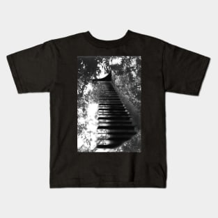 Piano in the Trees (B&W) Kids T-Shirt